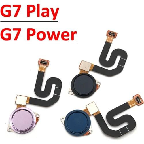 10Pcs/Lot, Home Button FingerPrint Touch ID Sensor Flex Cable Ribbon For Motorola Moto G7 Power Home Button Replacement Parts