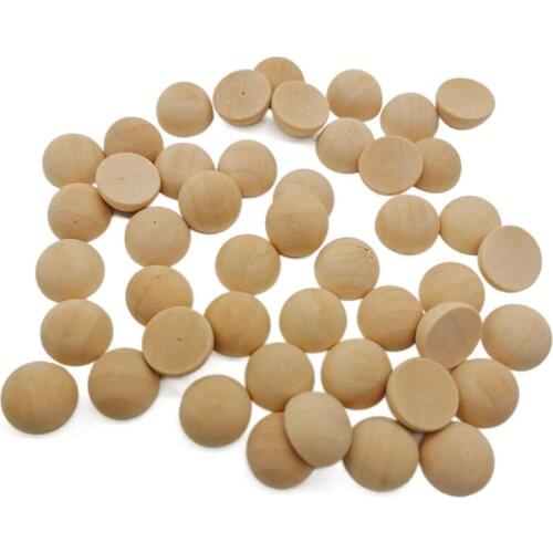 10pcs Unfinished Half Wooden Balls, Half Craft Balls, Mini Hemisphere, Wooden Ornaments, Split Wood Balls for DIY Projects