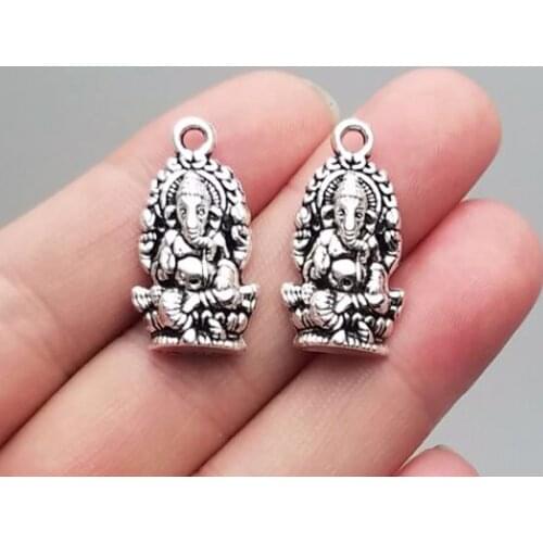 15pcs/lot--26x14mm, Buddha chams,Antique silver plated Ganesha Elephant charms,DIY supplies,Jewelry accessories