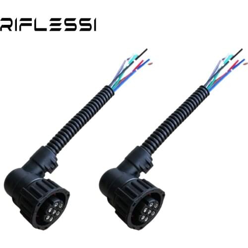 2 x 7 Pin Car Plug Socket For Scania For Volvo Heavy Truck For Mercedes-benz Actros For IVECO Trailer Tail Light Connector Wire