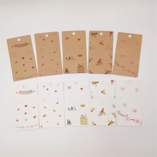 20 pcs 9x5cm Various Styles Design Rectangular Earrings Card DIY Handmade Earrings Display Card Fashion Jewelry Packing Card