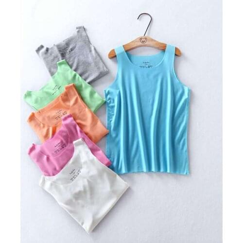 2019 Summer Boys T-Shirt Solid Kids Underwear Sleeveless Cotton Girls Undershirts Baby Camisole Shirts for Children Clothing