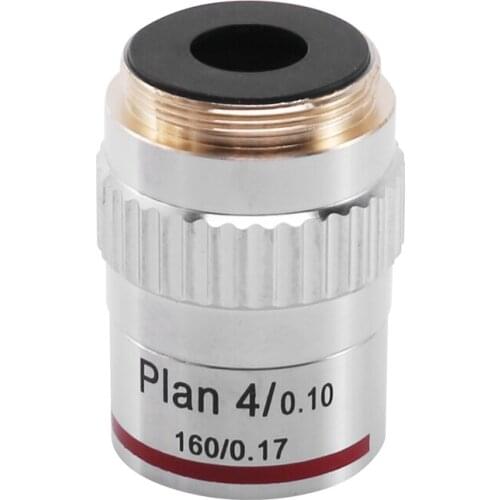 Microscope Plan Achromatic Objective Lens 4X Biological Metallurgical Microscope Objectives