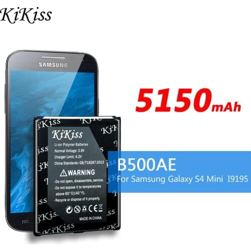 KiKiss B500BE Battery For Samsung GALAXY S4 Mini GT- I9190 I9192 I9195 I9198 S4Mini 3pins B500AE Replacement Phone Battery