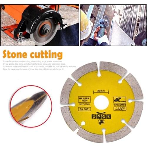 4.5 Inch Diamond Cutting Blade Continuous Segmented Turbo Rim Dry Wet Circular Saw Blade 20000rmp Cut Off Wheel Angle Grinder