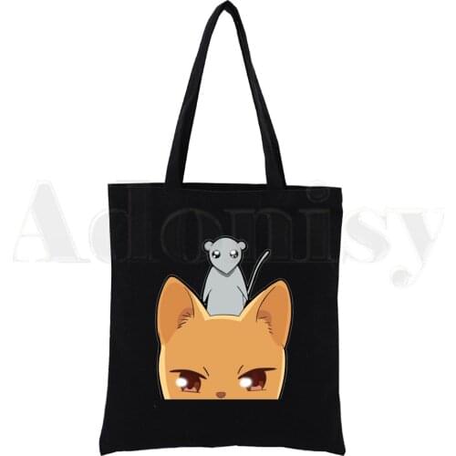 Anime Fruits Basket Yuri Nakamura Yuki Kyo Tohru Large Capacity Storage Handbag Shoulder Bag Tote Reusable Student Bookbag