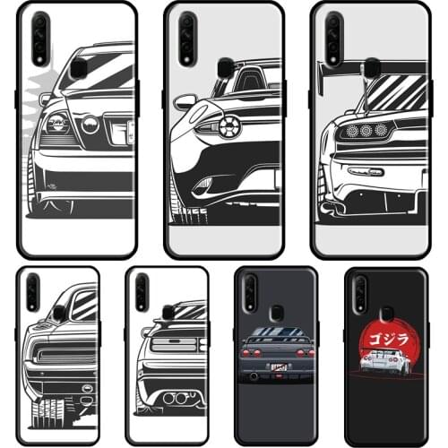 JDM Car For OPPO A15 A1K A3S A5S A52 A72 A91 A83 A93 Find X3 Pro Reno 2 Z A5 A9 A31 A53 2020 Case