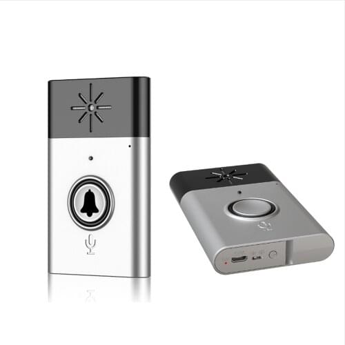 Wireless Wifi Intercom Doorbell Smart Home Doorbell Silver Voltage 5V Portable Electronic Intercom Doorbell (A Set Of Packaging)