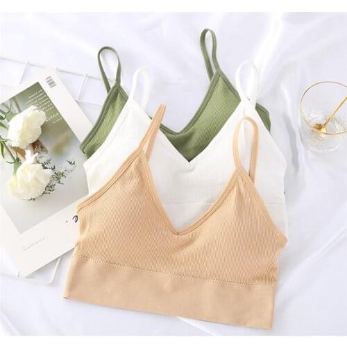 Sexy Crop Tops Tube Top Women Seamless Sports Lingerie Tee Bra Tank Female Streetwear Sleeveless Camisole Brassiere Female