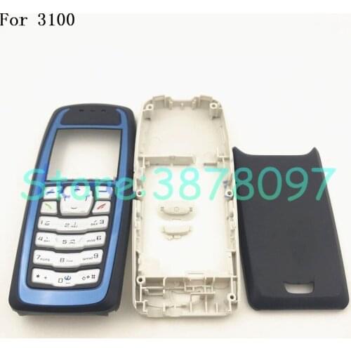 New Full Housing Case For Nokia 3100 Facing Front MiddleFrame +English Keypads+battery Back Door cover+Logo