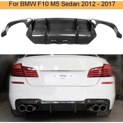Carbon Fiber Rear Bumper Diffuser Lip For BMW 5 Series F10 M5 Sedan 2012 - 2017 FRP Rear Bumper Diffuser Lip Spoiler Three Style