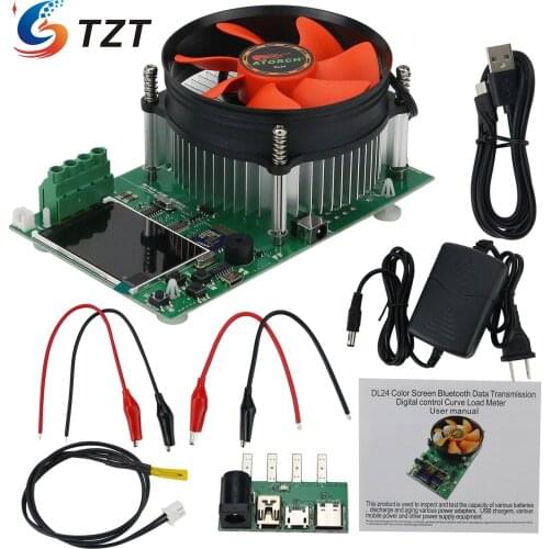 TZT DL24 150W Electronic Load Voltmeter Ammeter Battery Capacity Power Aging Discharge USB Tester