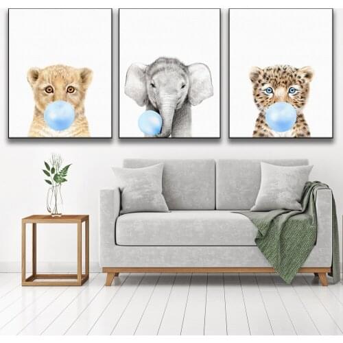 Cute Animals Blow Balloons DIY Painting By Numbers Cut Pet Oil Painting Pictures Coloring By Numbers Home Decor Artist Kit Gift