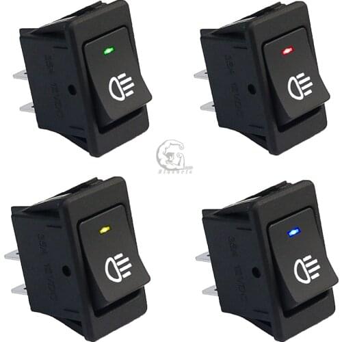 KCD4 Rocker Switch ON-OFF 2 Position 4 Pins LED 12V 35A automobile refitting fog lamp switch with light Rocker switch