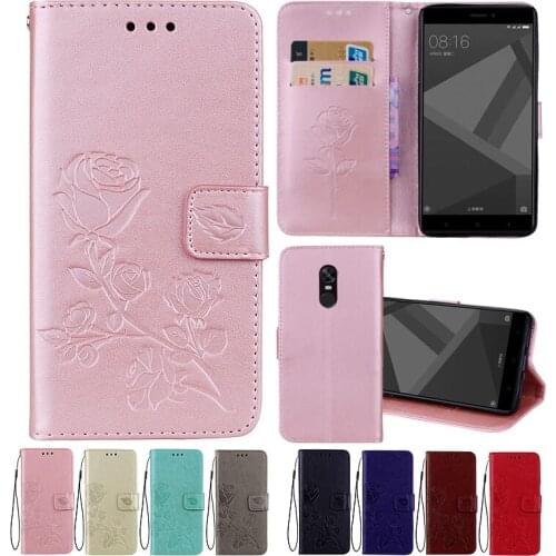 Leather Case For Xiaomi Redmi Note 4X Cases for Redmi Note 4X Pro Cover Flower Design Phone Case for Xiaomi Redmi Note 4X Prime