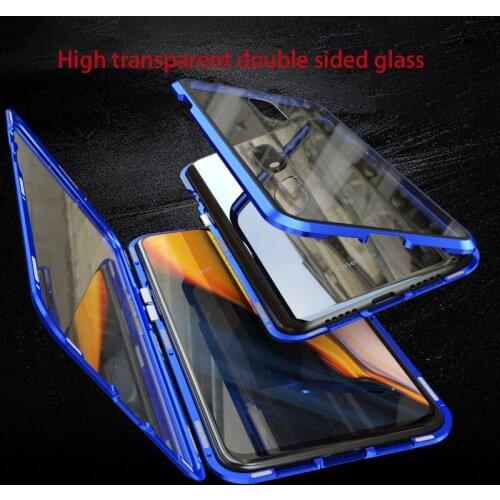 Magnetic 360 Full Protect for oneplus 8 pro 8t nord n10 n100 5g case Cover Metal Tempered Glass oneplus 9 7t pro case Fundas
