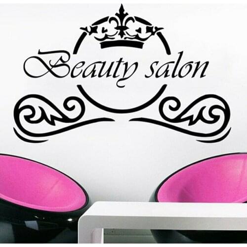 Beauty Salon Wall Decal Fashion Make Up Hairstyle Hair Spa Salon Home Furnishing Decorative Vinyl Removable Wall Sticker Z583