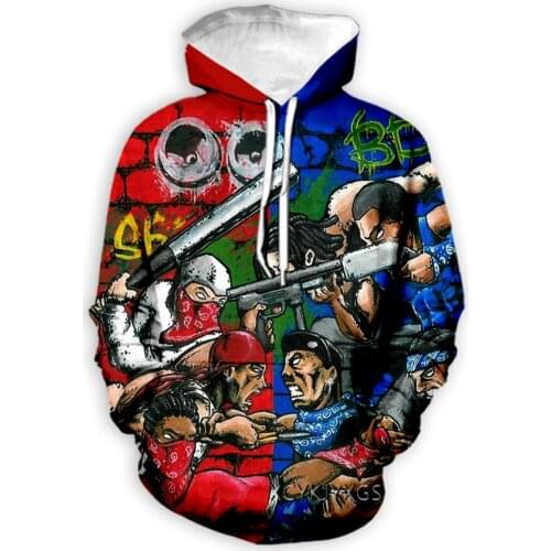 New Men/Women 3D Printed Hoodie Blood gang Long Sleeve Fashion Sweatshirt Hoodies Men Sport Pullover Tops A07