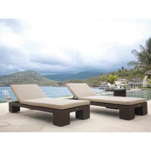 New design all weather outdoor antique french rattan high elegant chaise lounge
