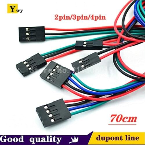 5pcs 1PIN/2PIN/3PIN 70CM Dupont Line Female to Female Jumper Dupont Wire Cable Arduino DIY KIT For 3 d printers