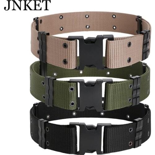 JNKET New Men Tactical Belt Military Belt Outdoor Sports Waistband Casual Cinturon Multifunctional Waist Belt Army Belt
