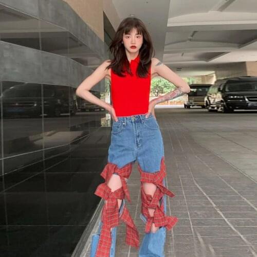 Женские рваные джинсы RUGOD China At AliExpress