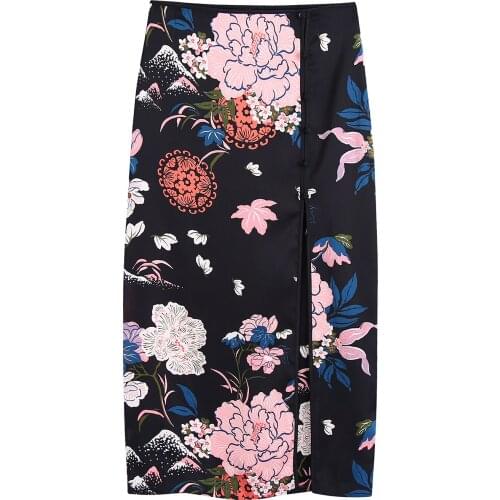 JC·KILIG 2021 Printed Satin Skirt B1858