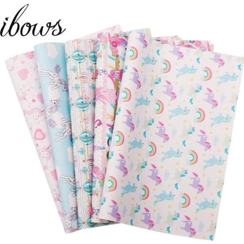 22cm *30cm Synthetic Leather Fabric Rainbow Printed PU Fabric Sheet With Love Heart For DIY Hair Bows Handmade Craft Decoration