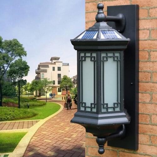 Solar wall lamp outdoor wall lamp outdoor lamp entry lamp doorpost villa waterproofing garden lamp household lamp