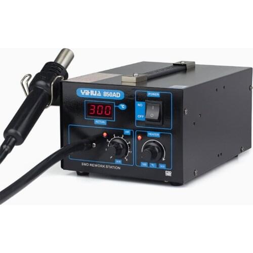 YIHUA 220V 550W 850AD Hot Air Desoldering Station with Air Pump Adjustable Temperature SMD Soldering Station for Phone Repair