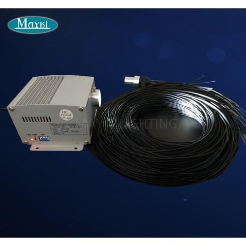Maykit Sauna Room Light Using With 40pcs 5m Black PVC Jacket Optical Fibre Tails And Cree 5W Twinkle Fiber Optic Illuminator
