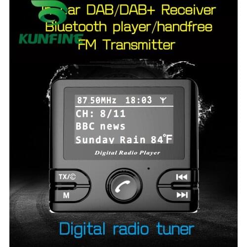 Universal Car styling 12V-24V Car DAB+ Tuner Car Radio FM Transmitter Car DAB Digital Radio Adapter Bluetooth Music Streaming