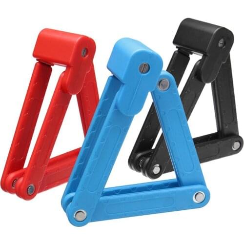 Bicycle Folding Lock Alloy Steel Bike Lock 6-section Folding Lock Highly Anti-theft Performance Safety Tool Bike Accessories