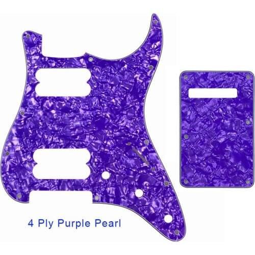Pleroo Guitar Parts Pickguards With Back Plate For Fender Standard And Contemporary Strat ST HH Style Guitarra 17 Screws