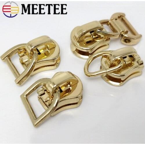 10pcs D Ring 5# Zipper Sliders for Metal Zippers Zip Repair Kit Zips Head Pullers For Bag Pocket DIY Sewing Accessories ZT189