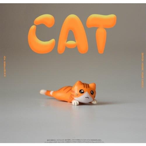 24Pieces 4cm Japans cute little cat holding cute cat ornament model collection ornament DIY decoration