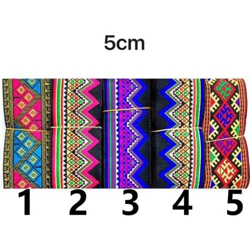 5cm nation style jacquard ribbon,14 styles and colors available,XERY20030330B