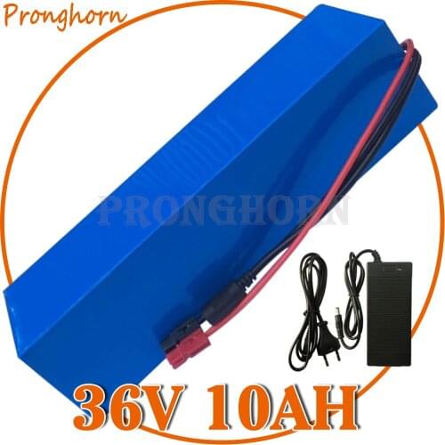 Hot Sales 250W 500W 36 Volt 10AH Electric Bicycle Battery 36V 10AH Lithium Battery With 20A BMS +42V 2A Charger Free Customs Tax