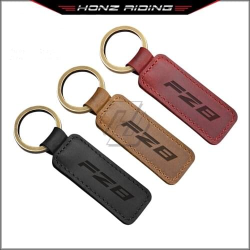 For Yamaha FZ8 Fazer Models Motorcycle Keychain Cowhide Key Ring