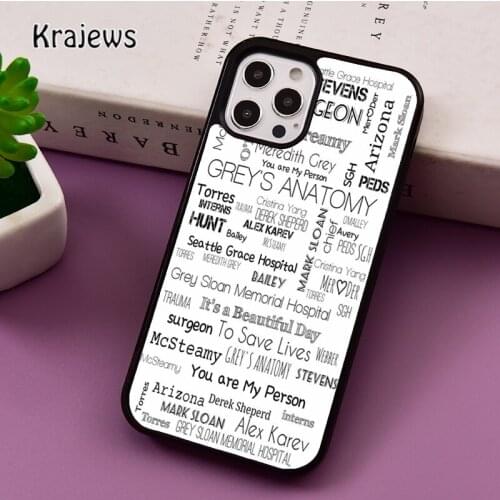 Greys Anatomy You're My Person phone Case For iPhone 5 SE 2020 6S 7 8 Plus 12 mini 11 Pro X XR XS Max Samsung S9 S10 coque Cover