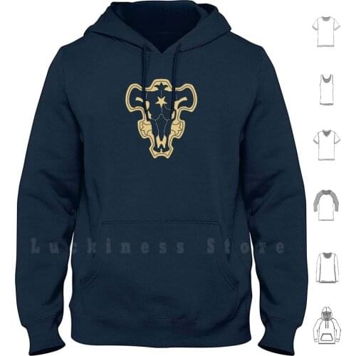 Black Clover Black Bulls Hoodies Long Sleeve Black Bull Blackclover Blackbulls Noelle Five Yami