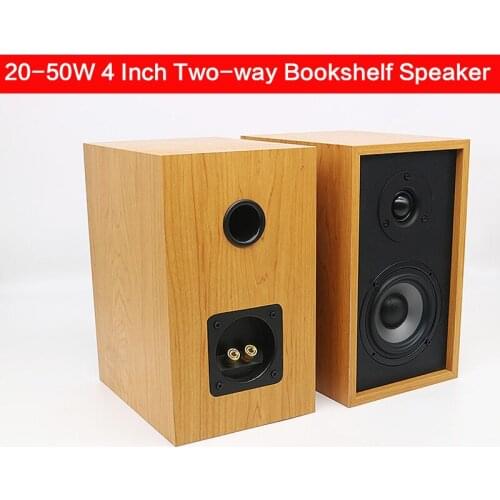 20-50W High-power 4-inch Two-way Bookshelf Speakers Home Theater Fever HIFI Front Audio Subwoofer Computer Audio High Fidelity