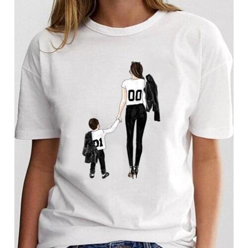 T-shirt Mom Sweet Son Cute Mother Women Clothes Ladies Print Graphic Kawaii Clothing Fashion Tee Female Cartoon T Shirt Top