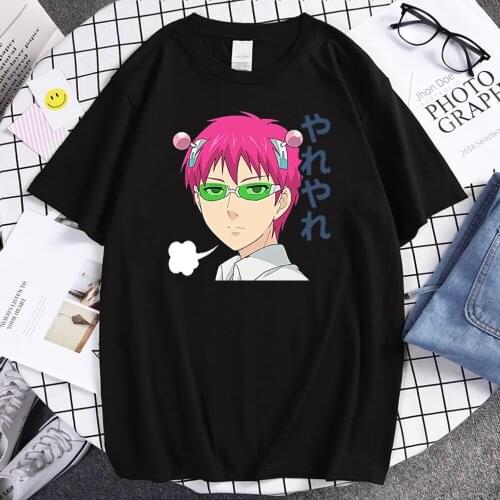 Saiki Kusuo Japan Anime Shirts Fashion Man Punk Hip Hop T Shirt For Men Streetwear Comfortable Pop T-Shirts With Short Sleeves