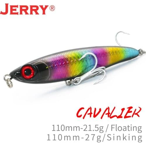 Jerry Cavalier Pencil Fishing Lure Floating Surface Stickbaits 21.5g 27g Saltwater Sub-surface Sinking Tuna Hard Baits