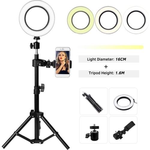 16cm Fill Light Ring Light Supplementary Light LED Light Folding Fill Light for Photography Live Stream Makeup YouTube Video