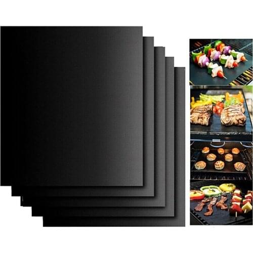 LIYIMENG 2pcs/lot 0.2mm Thick Ptfe Barbecue Grill Mat 33*40cm Non-Stick Reusable BBQ Grill Mats Cooking Tools