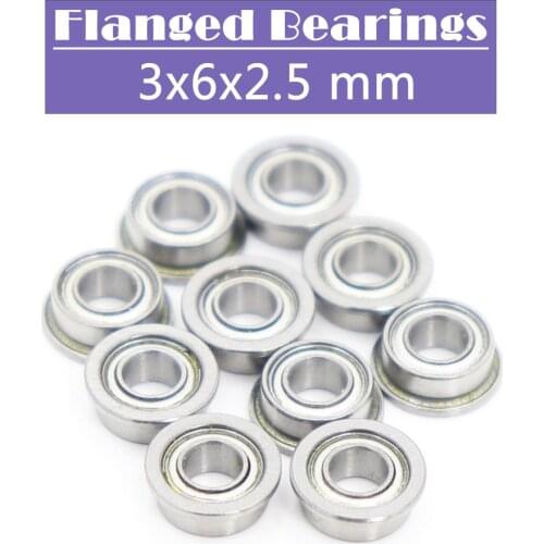MF63ZZ Flange Bearing 3x6x2.5 mm ABEC-1 ( 10 PCS ) Miniature Flanged MF63 Z ZZ Ball Bearings