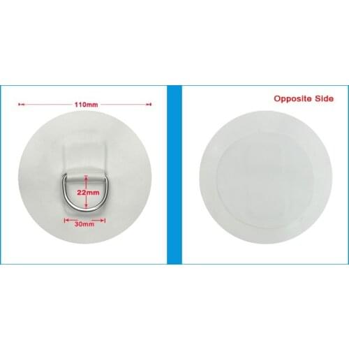 Marine Boat 4.3 inch Stainless steel D-ring PVC Patch for PVC Inflatable Boat Raft Dinghy Kayak