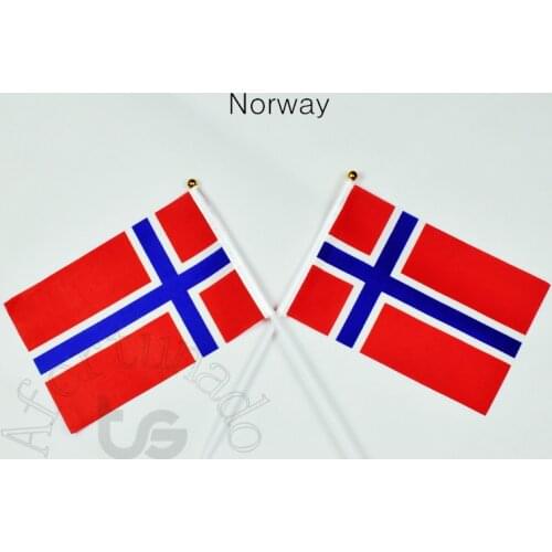Norway 14*21cm 10pcs flag Banner hand waving National flag Home Decoration flag banner